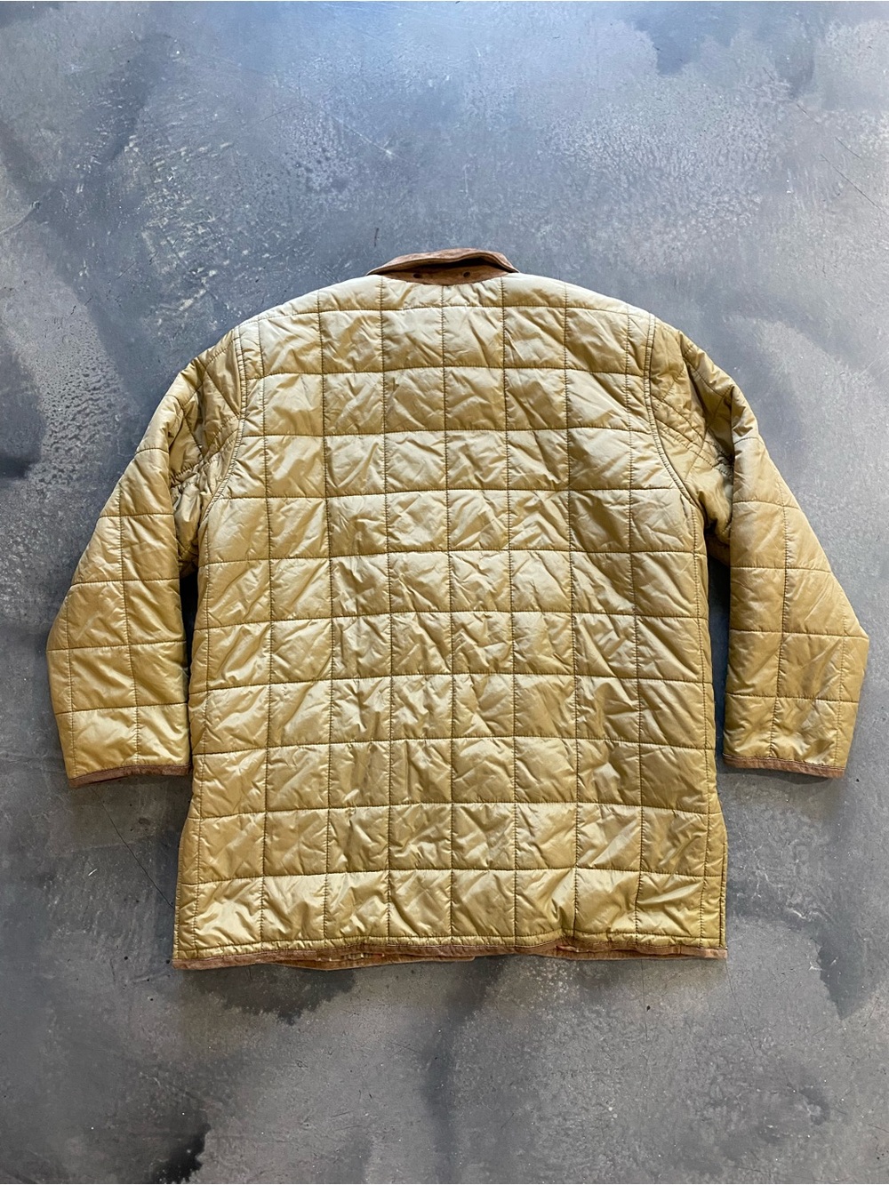Vintage Lauren by Ralph Lauren Beige Coats, Jackets Leather Collar Sz 1X Womens - Picture 4 of 12